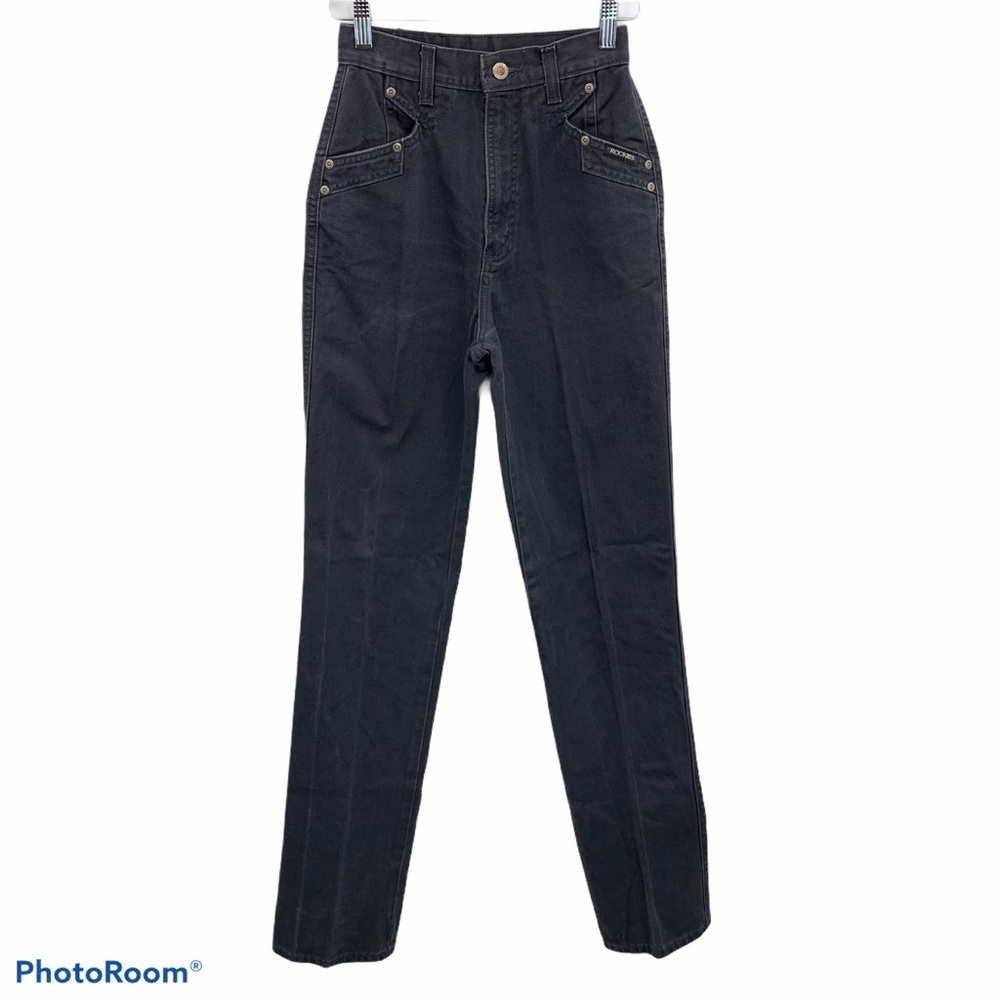 Vintage Rockie Rocky Mountain Black Bareback High Rise Mom Jeans Women’s Size 26
